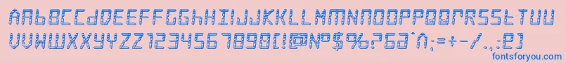 frozencrystalchrome Font – Blue Fonts on Pink Background