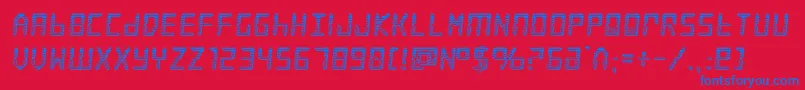 frozencrystalchrome Font – Blue Fonts on Red Background