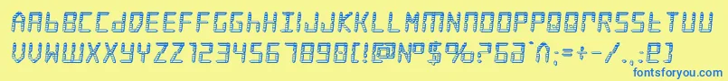 frozencrystalchrome Font – Blue Fonts on Yellow Background