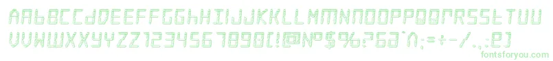 frozencrystalchrome-Schriftart – Grüne Schriften auf weißem Hintergrund