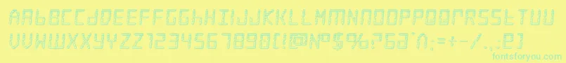 Czcionka frozencrystalchrome – zielone czcionki na żółtym tle