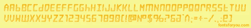 frozencrystalchrome Font – Orange Fonts on Yellow Background