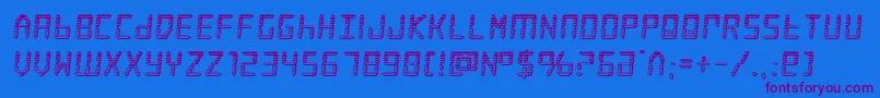 Czcionka frozencrystalchrome – fioletowe czcionki na niebieskim tle