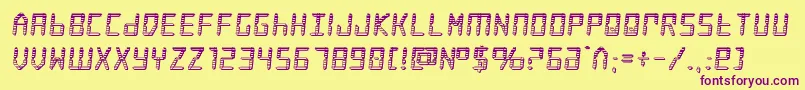frozencrystalchrome Font – Purple Fonts on Yellow Background