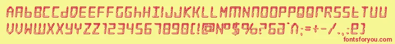frozencrystalchrome Font – Red Fonts on Yellow Background