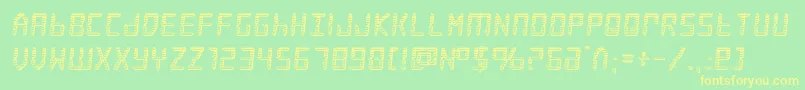 frozencrystalchrome Font – Yellow Fonts on Green Background