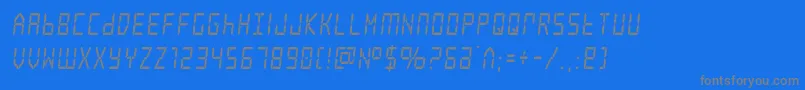 frozencrystalcond Font – Gray Fonts on Blue Background