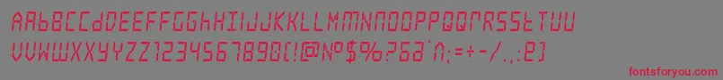 frozencrystalcond Font – Red Fonts on Gray Background