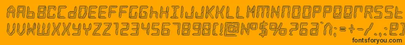 frozencrystalengrave Font – Black Fonts on Orange Background