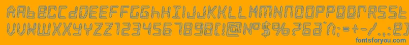 frozencrystalengrave Font – Blue Fonts on Orange Background