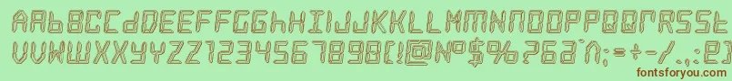 frozencrystalengrave Font – Brown Fonts on Green Background