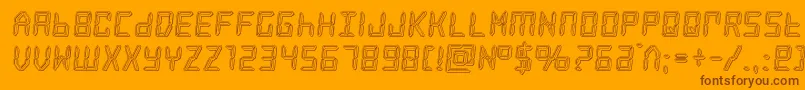 frozencrystalengrave Font – Brown Fonts on Orange Background