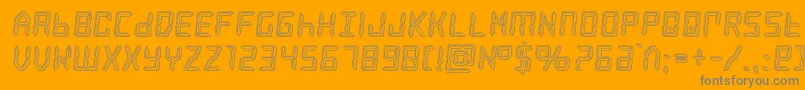 frozencrystalengrave Font – Gray Fonts on Orange Background