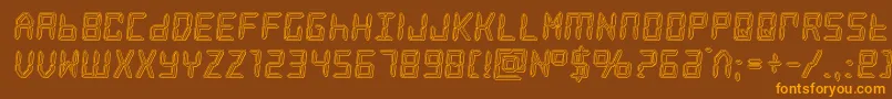 frozencrystalengrave Font – Orange Fonts on Brown Background