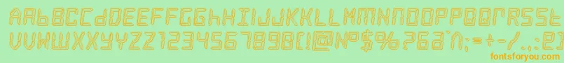 frozencrystalengrave Font – Orange Fonts on Green Background