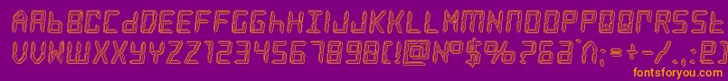 frozencrystalengrave Font – Orange Fonts on Purple Background