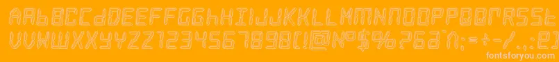 frozencrystalengrave Font – Pink Fonts on Orange Background
