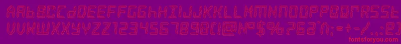 frozencrystalengrave Font – Red Fonts on Purple Background