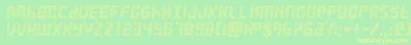 frozencrystalengrave Font – Yellow Fonts on Green Background