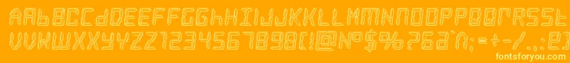 frozencrystalengrave Font – Yellow Fonts on Orange Background