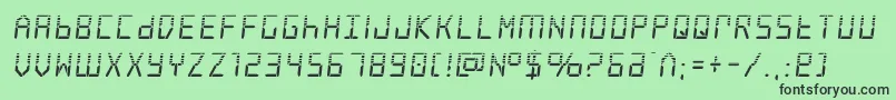 フォントfrozencrystalhalf – 緑の背景に黒い文字
