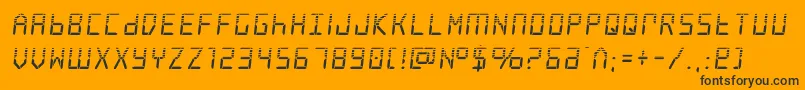 frozencrystalhalf-Schriftart – Schwarze Schriften auf orangefarbenem Hintergrund