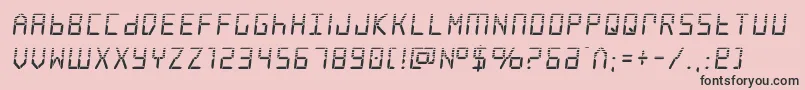 frozencrystalhalf-Schriftart – Schwarze Schriften auf rosa Hintergrund