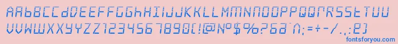 フォントfrozencrystalhalf – ピンクの背景に青い文字