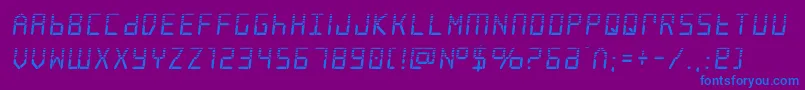 Шрифт frozencrystalhalf – синие шрифты на фиолетовом фоне