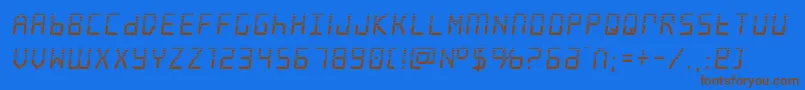 Шрифт frozencrystalhalf – коричневые шрифты на синем фоне
