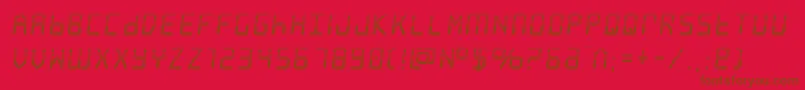 frozencrystalhalf-fontti – ruskeat fontit punaisella taustalla