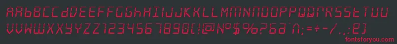 frozencrystalhalf Font – Red Fonts on Black Background