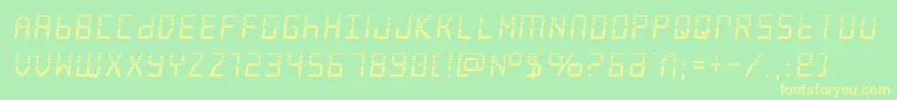 frozencrystalhalf Font – Yellow Fonts on Green Background