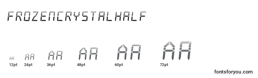 Размеры шрифта Frozencrystalhalf (127332)
