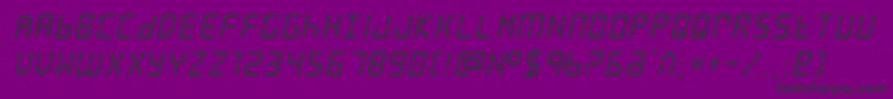 frozencrystalital Font – Black Fonts on Purple Background