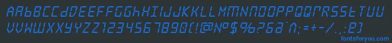 frozencrystalital Font – Blue Fonts on Black Background