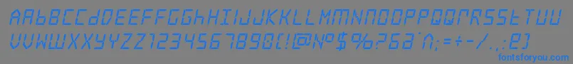 frozencrystalital Font – Blue Fonts on Gray Background