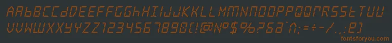 frozencrystalital Font – Brown Fonts on Black Background