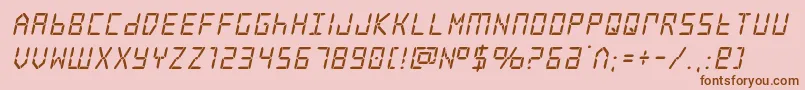 frozencrystalital Font – Brown Fonts on Pink Background