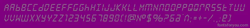 frozencrystalital-fontti – harmaat kirjasimet violetilla taustalla