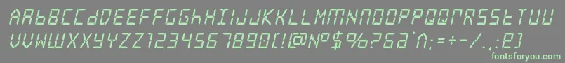 frozencrystalital Font – Green Fonts on Gray Background