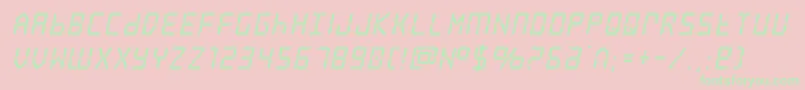 frozencrystalital Font – Green Fonts on Pink Background
