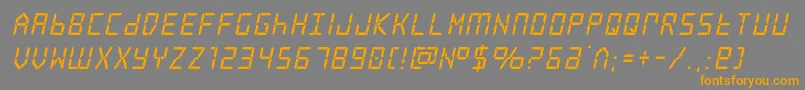 frozencrystalital Font – Orange Fonts on Gray Background