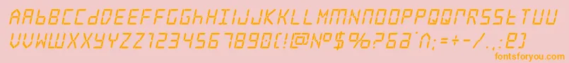 frozencrystalital Font – Orange Fonts on Pink Background