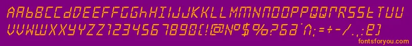 frozencrystalital Font – Orange Fonts on Purple Background