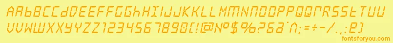 frozencrystalital Font – Orange Fonts on Yellow Background