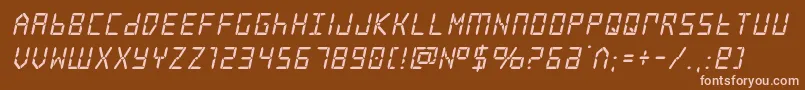 frozencrystalital Font – Pink Fonts on Brown Background