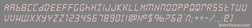 frozencrystalital Font – Pink Fonts on Gray Background