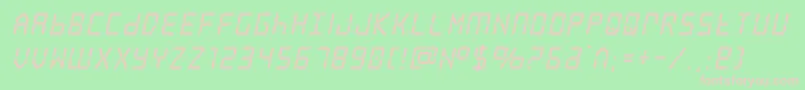 frozencrystalital Font – Pink Fonts on Green Background