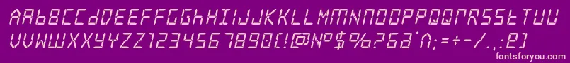 frozencrystalital Font – Pink Fonts on Purple Background